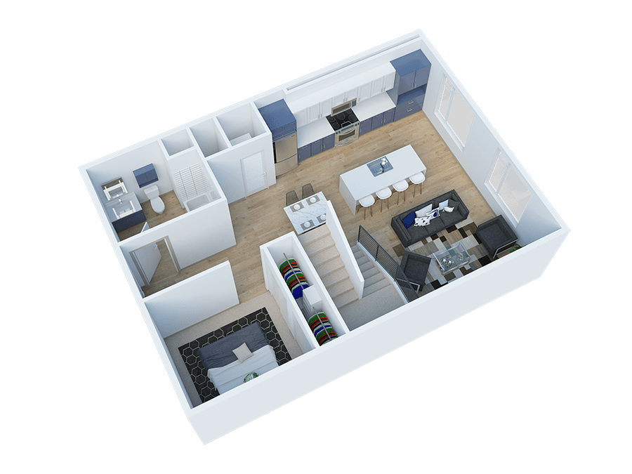 Floor Plan - 2 Bedroom A Loft