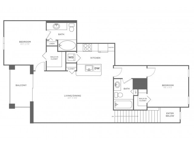 Boynton Two Bedroom Two Bath (1098 SF) - Boynton Two Bedroom Two Bath (1098 SF)