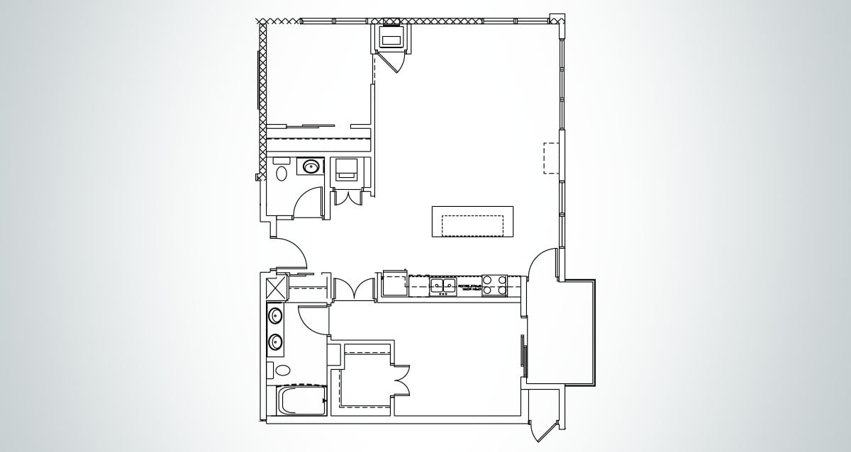 Floor Plan - Blue D2 2X2
