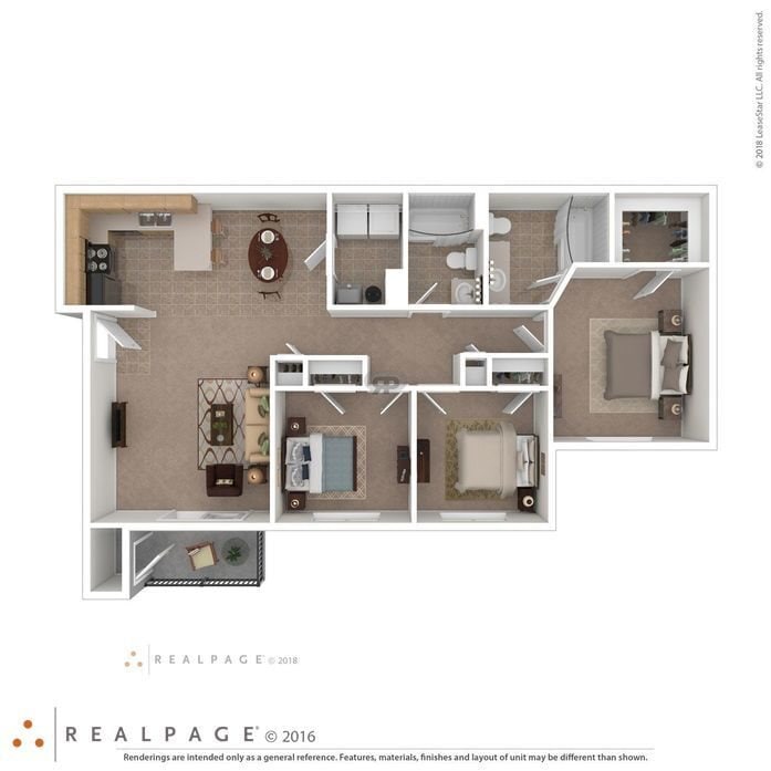 Floor Plan - 3 Bedroom 2 Bath