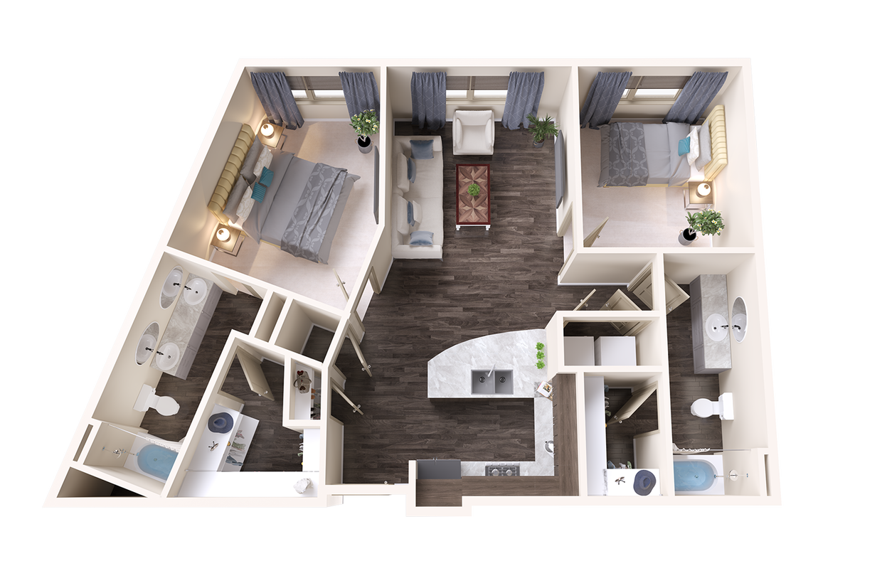 Two Bedroom Apartment in Norman, Oklahoma with Hardwood Floors - Ruby