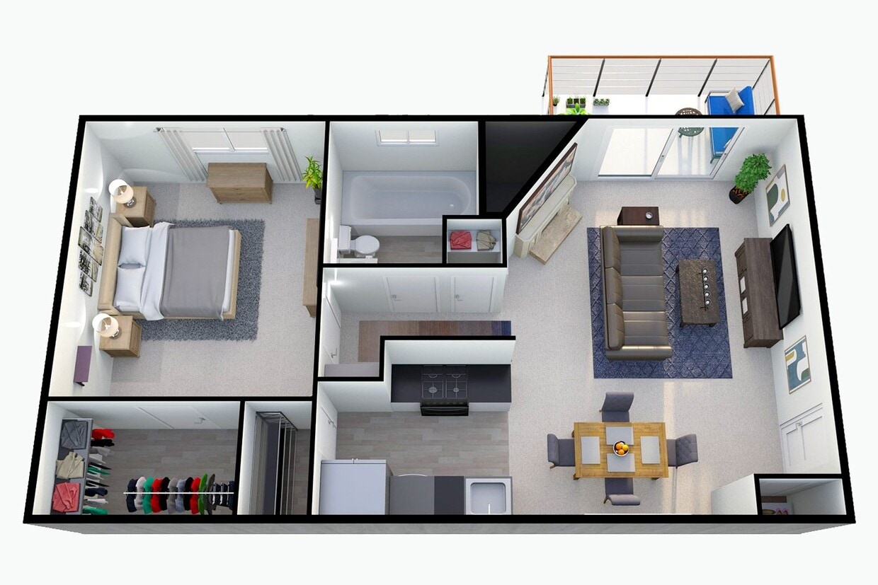 Floor Plan - 1x1p2