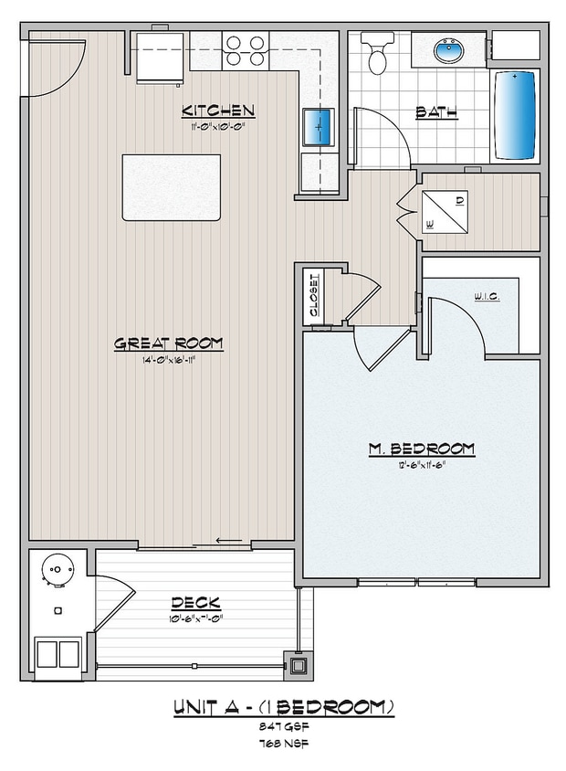 Rowen Place 1 Bedroom With 1 Bathroom - 1 Bedroom 1 Bathroom ADA