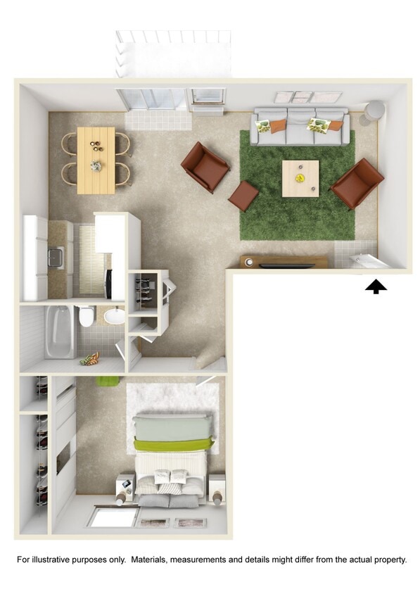 Floor Plan - RPA-1x1(676) C