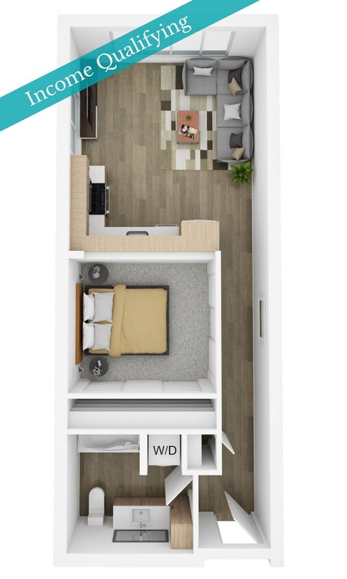 Floor Plan - 1 Bed/1 Bath-MFTE-C9
