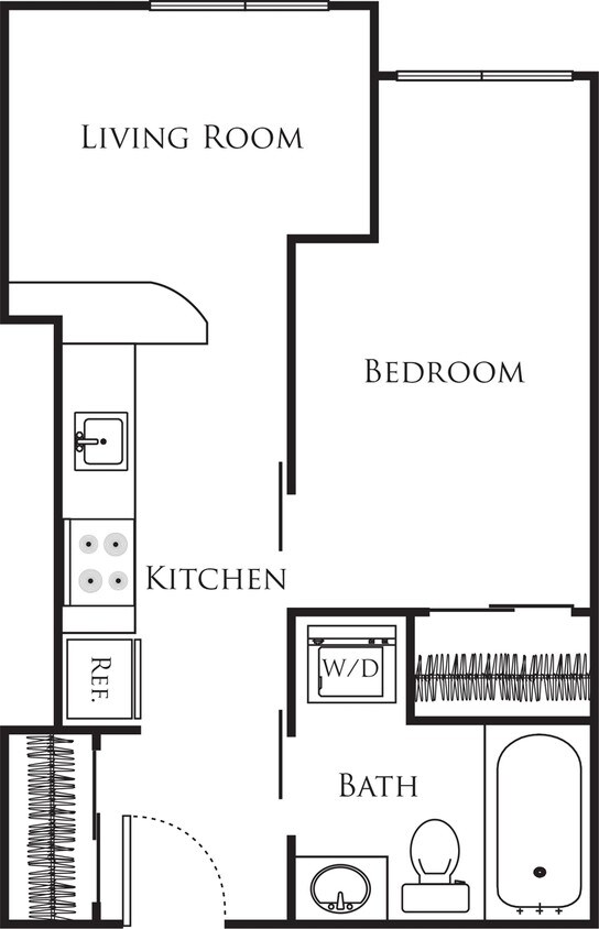 Floor Plan - Micro One Bed - D4B