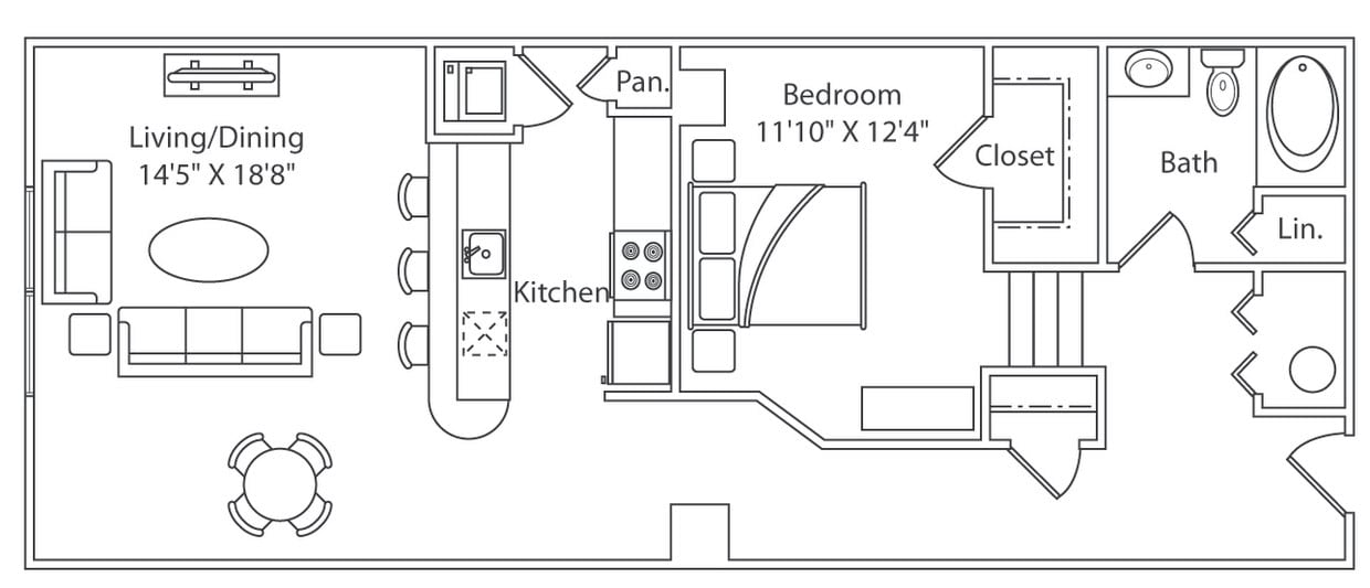 Floor Plan - The Venetian Loft D