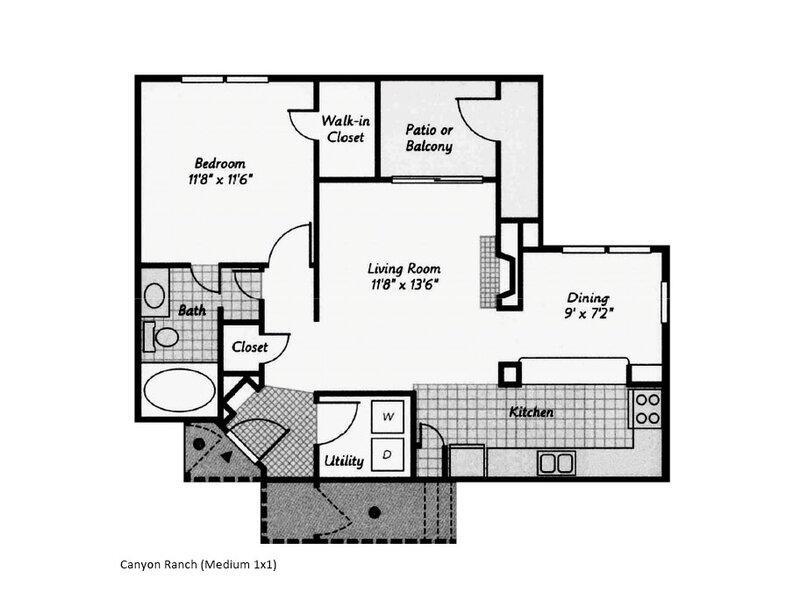 Floor Plan - 1X1-723-Upgraded