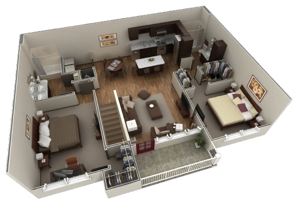 Floor Plan - 2 BR Grand Overlook