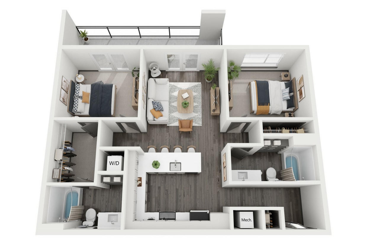 2x2 - Velour.jpg - Two Bedroom/Two Bathroom