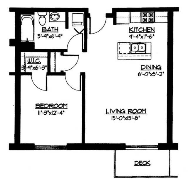 1 Bed / 1 Bath - 692 SF - 1 Bed / 1 Bath - 692 SF