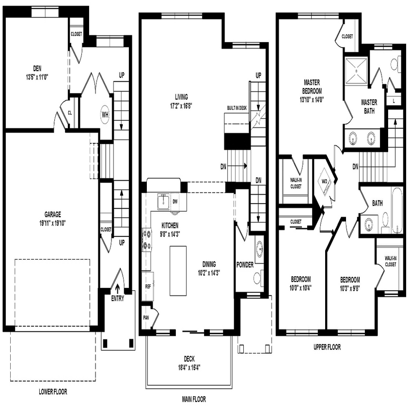 Floor Plan - Lancaster Townhome- Den
