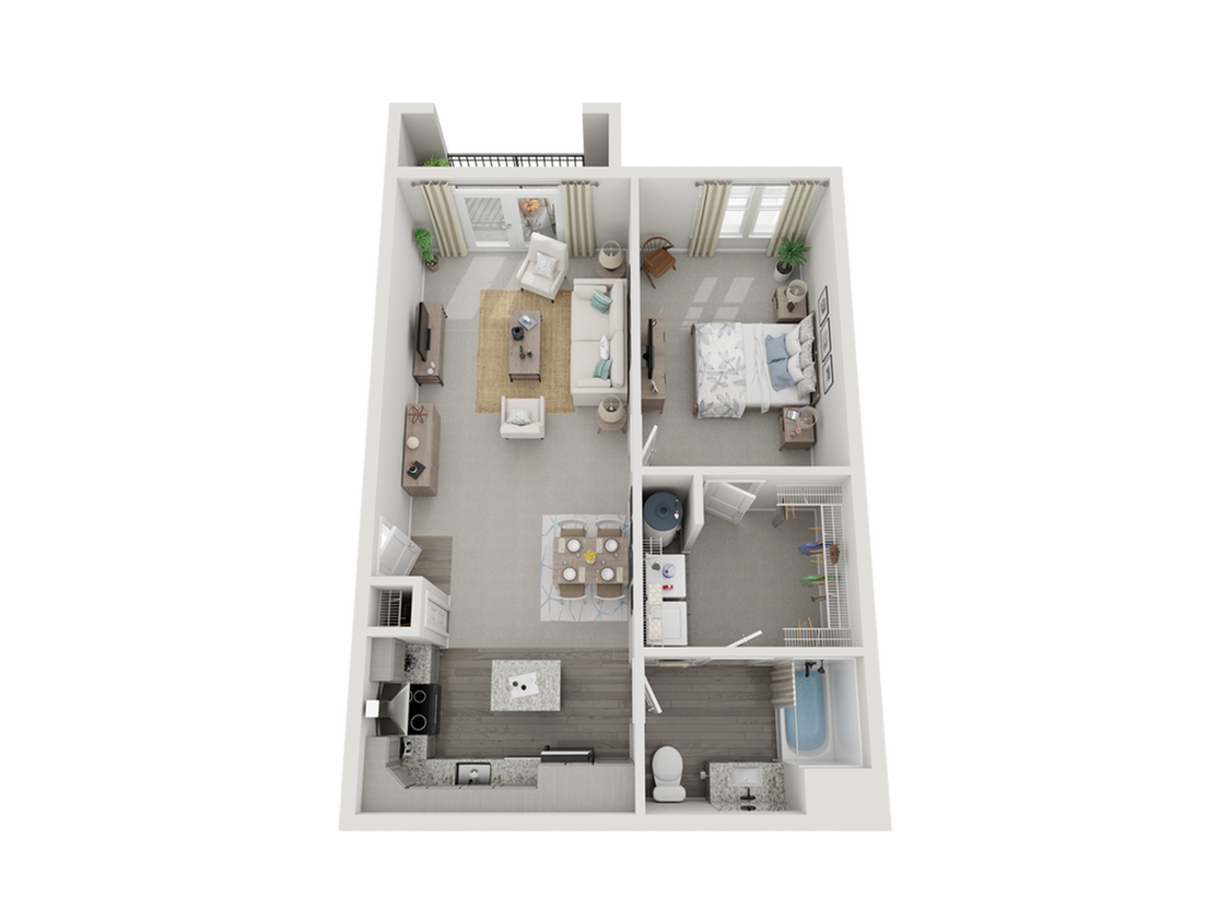 Explore this chic urban retreat designed for comfortable and stylish living. - 1 Bed 1 Bath - 731 Sq. Ft.