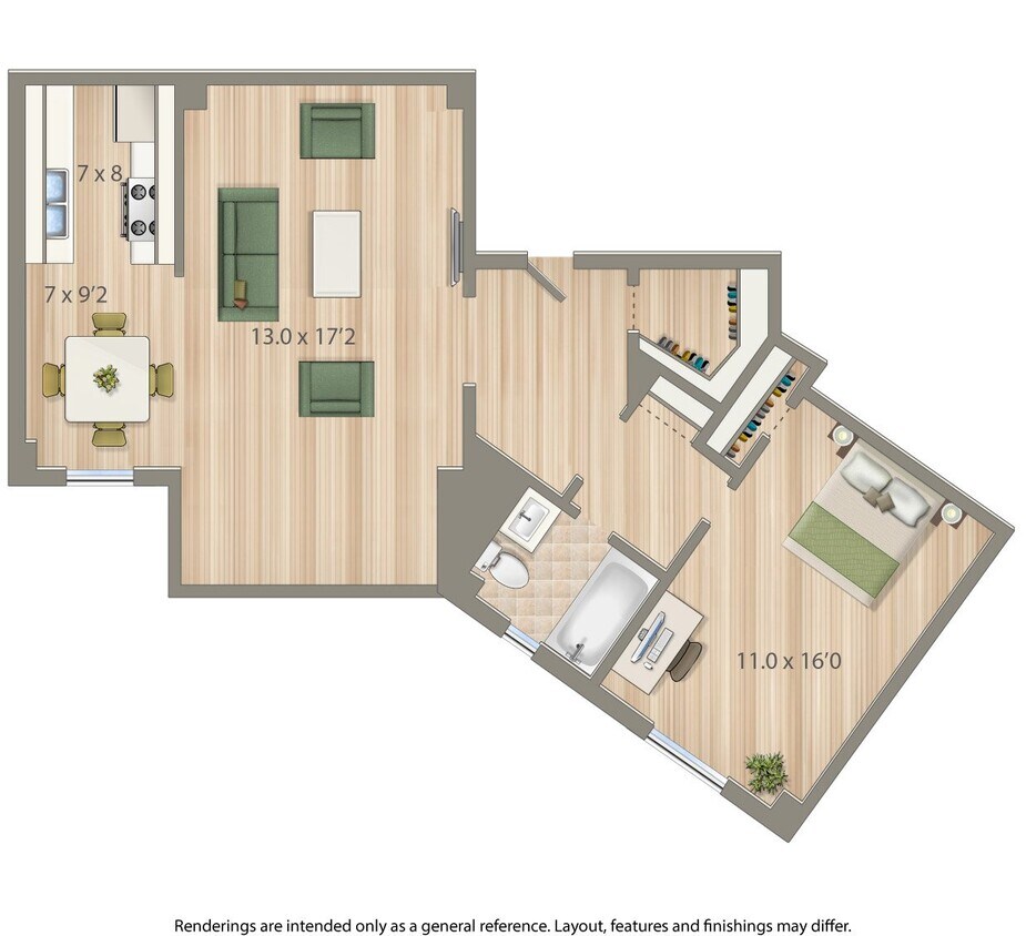 Floor Plan - 1 Bedroom G
