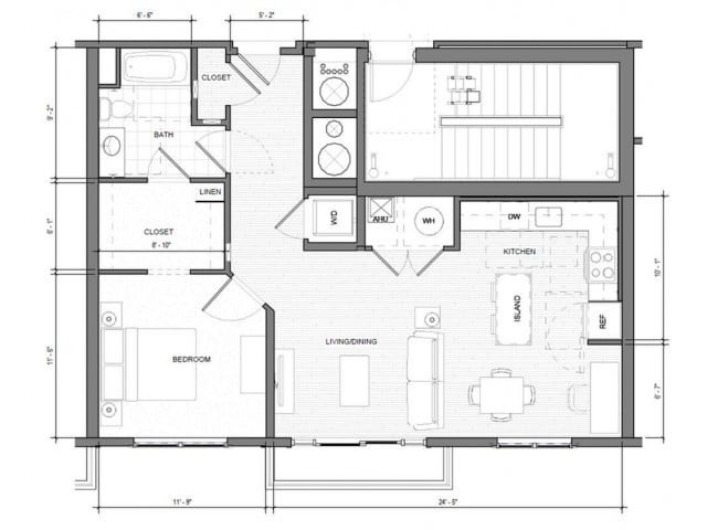 Floor Plan - 1BR-Balcony