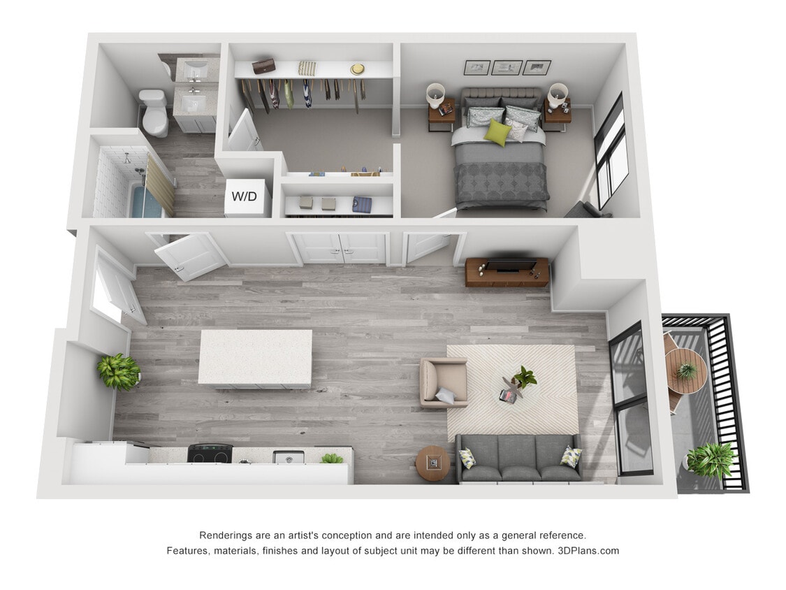 The Glenn - B2 - 1 Beds - 1 Baths - 791 Sq. ft. - B2