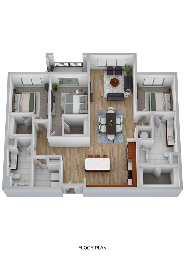 3 Bedroom | 2 Bath | 1350 SF - Roberto