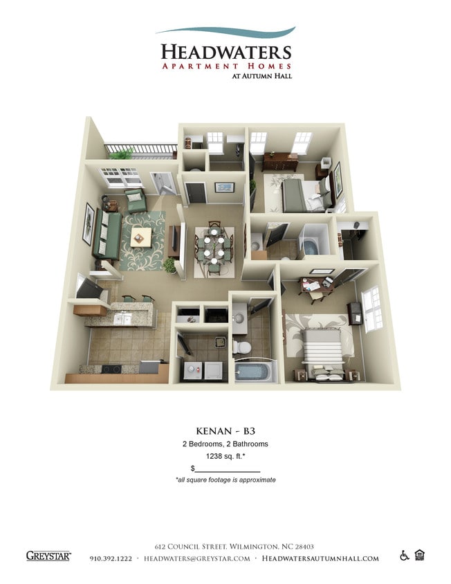 Floor Plan - 2 Bedroom 2 Bath