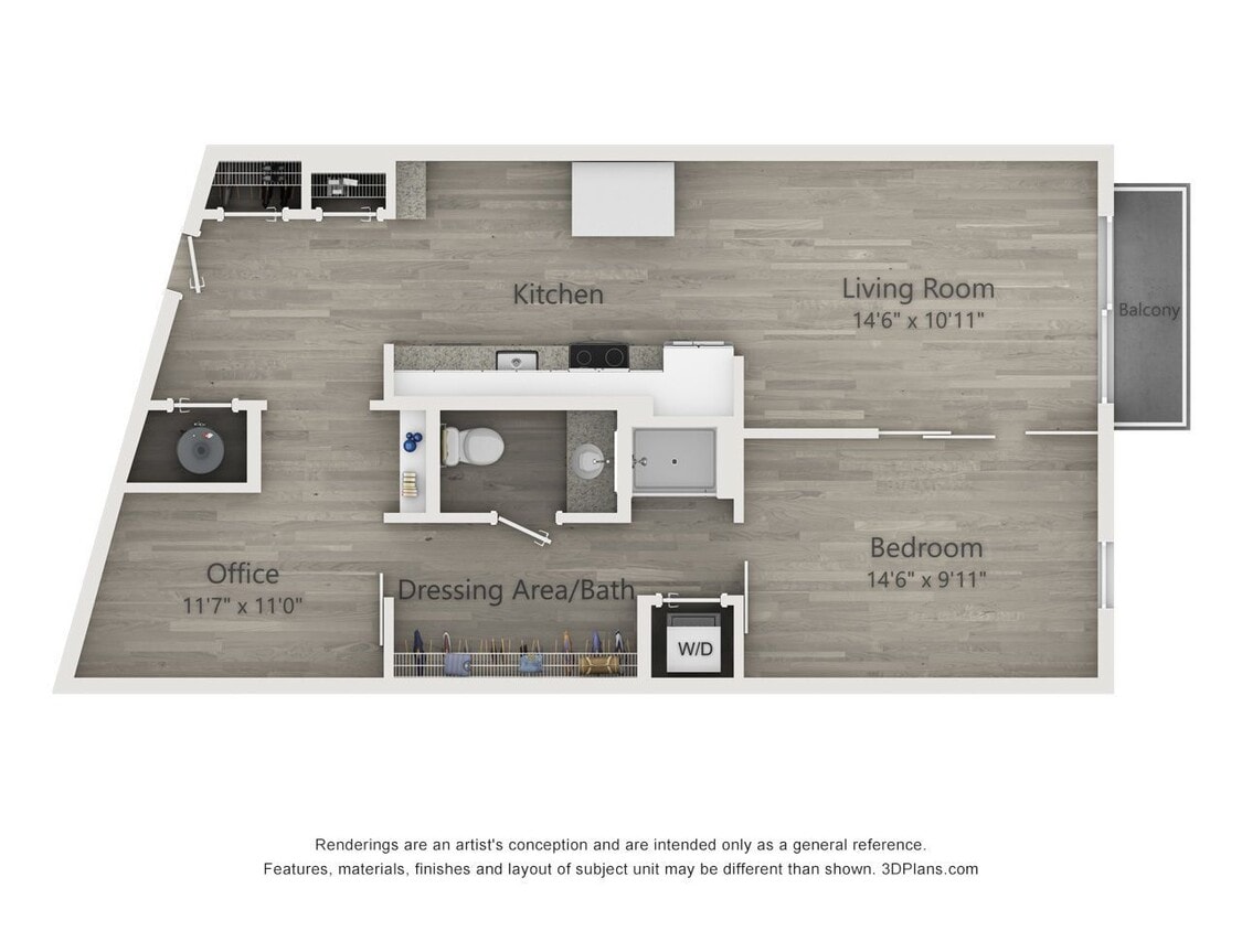 Novel NoDa - A1a - 1 Beds - 1 Baths - 847 Sq. ft. - A1a