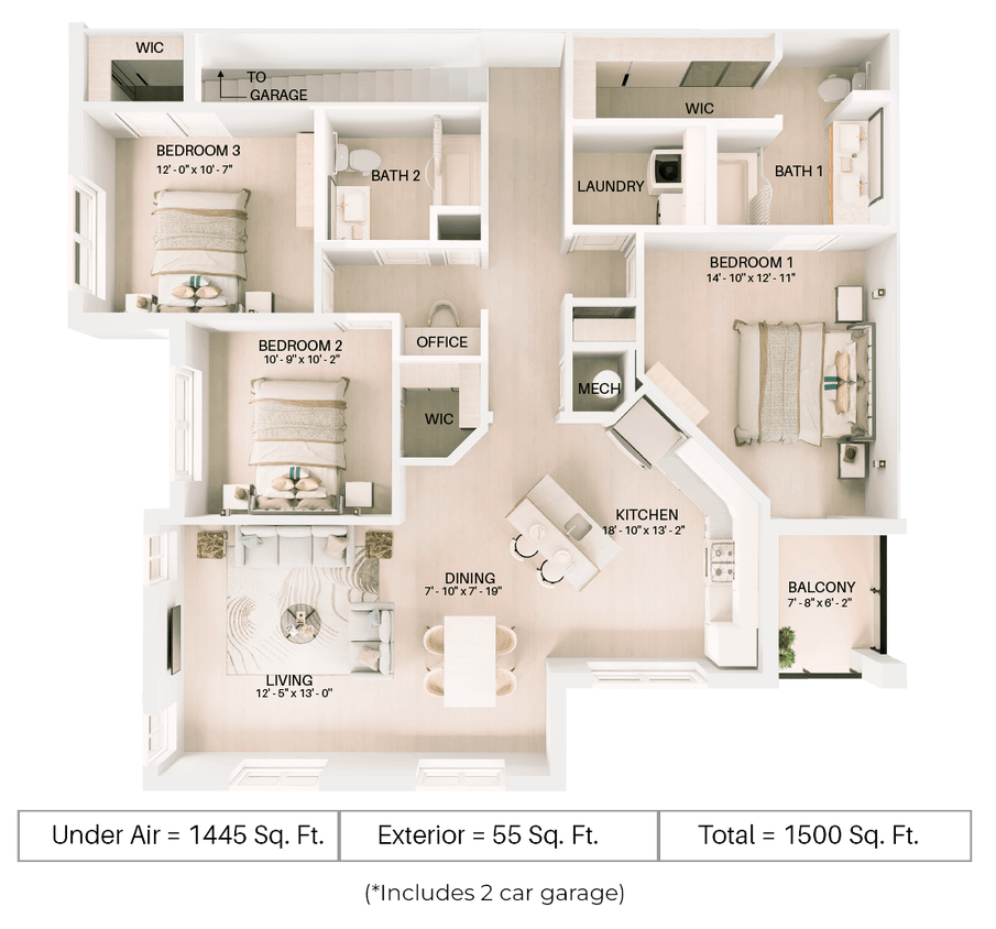 Floor Plan - C1U - Attached Garage