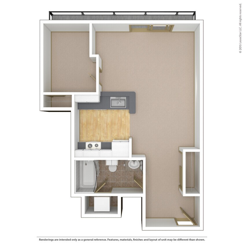Floor Plan - 1x1j