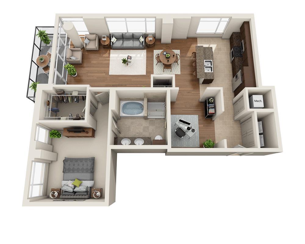 Floor Plan - Plan L (A1BD)