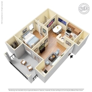 1BR/1BA - 1 Bed 1 Bath 774 SqFt (648 Net)