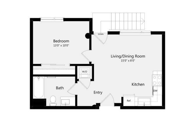 Floor Plan - 1B-F