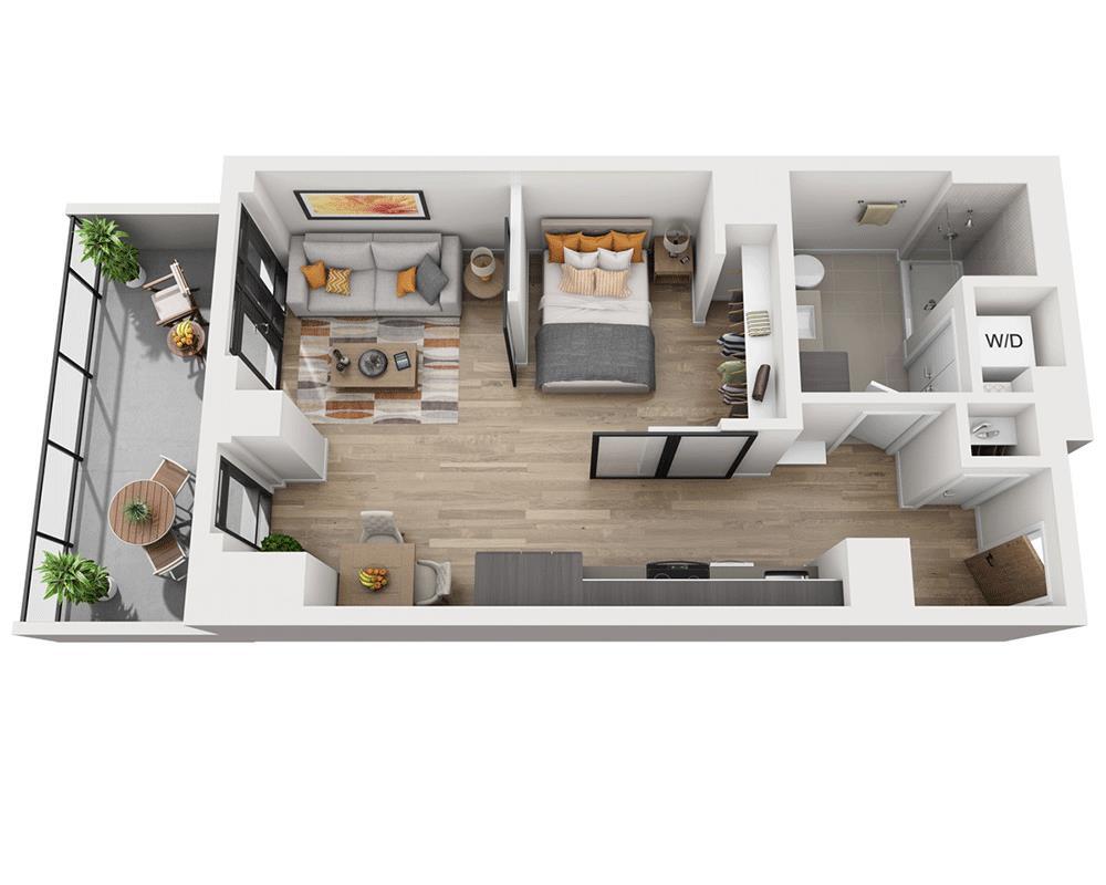 Floor Plan - One Bedroom A1L