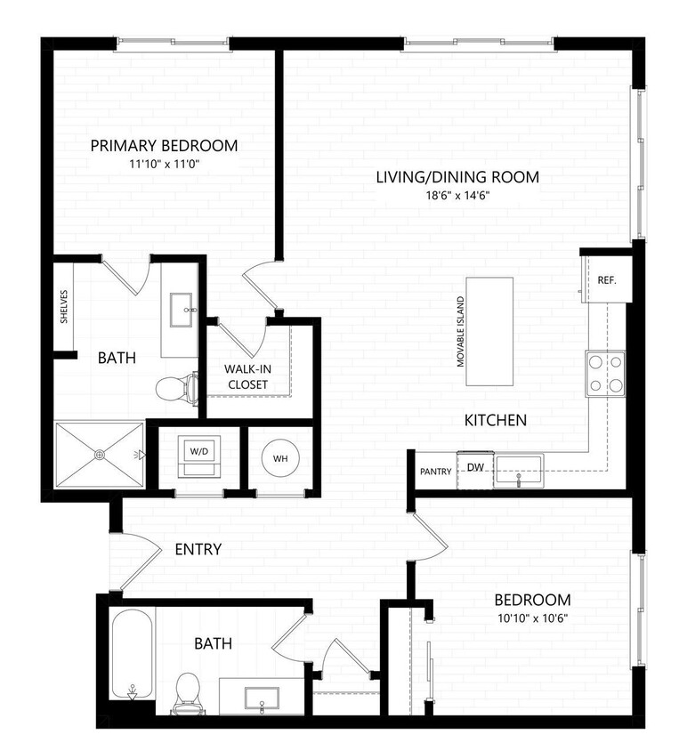 Floor Plan - B2-2X2