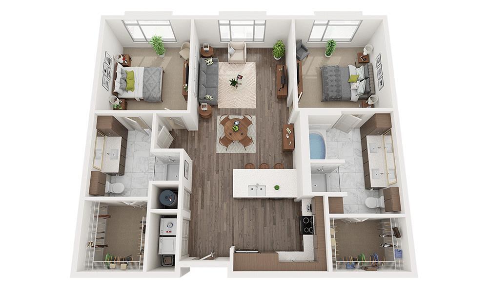 Floor Plan - Two Bedroom B2A4