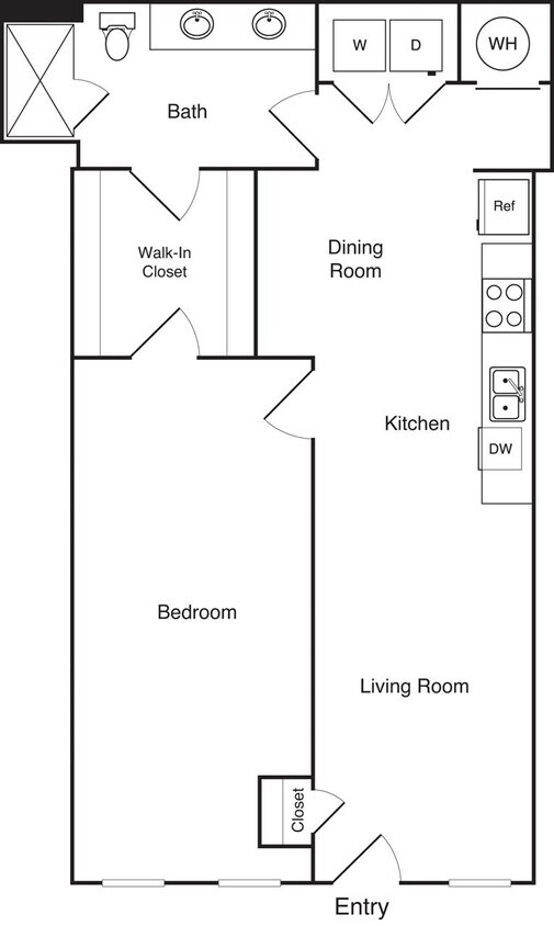 Floor Plan - 1 Bedroom A2