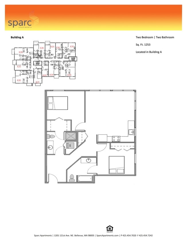 Floor Plan - 2x2 Building A