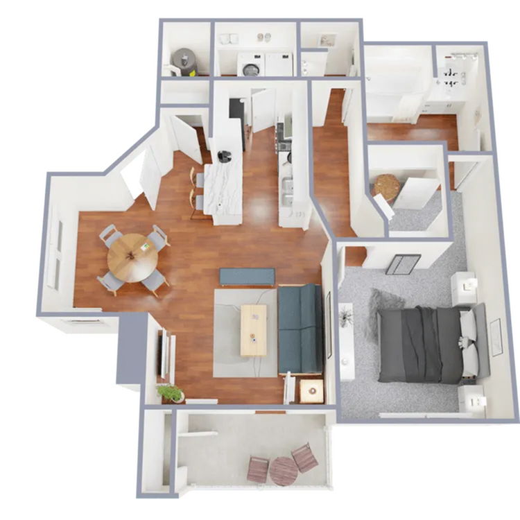 One bedroom, one bath, 925 square foot apartment home - A1