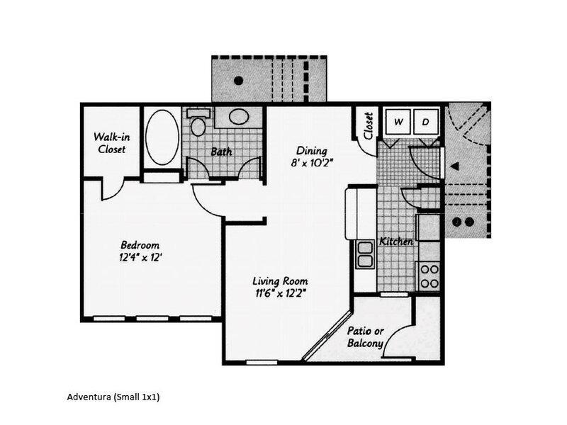 Floor Plan - 1X1-747-Full Renovation
