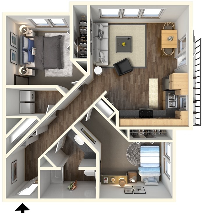 Floor Plan - 2x1