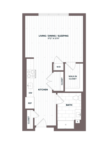Floor Plan - Studio - S1 Bldg D