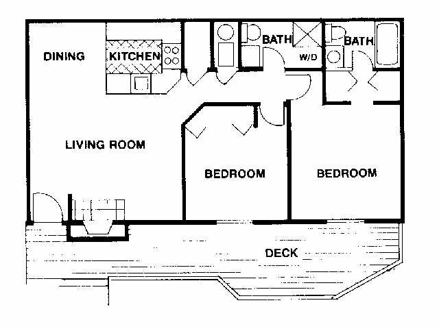 Floorplan - Two Bedroom/2 Bath