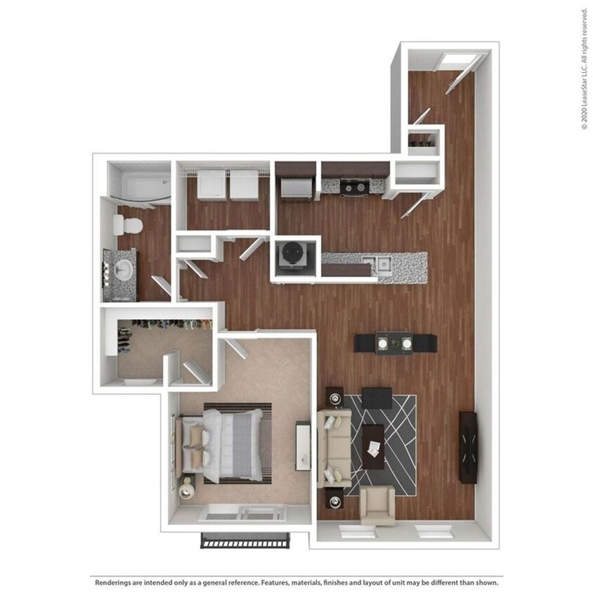 Floor Plan - 1x1 Lancaster Renovated