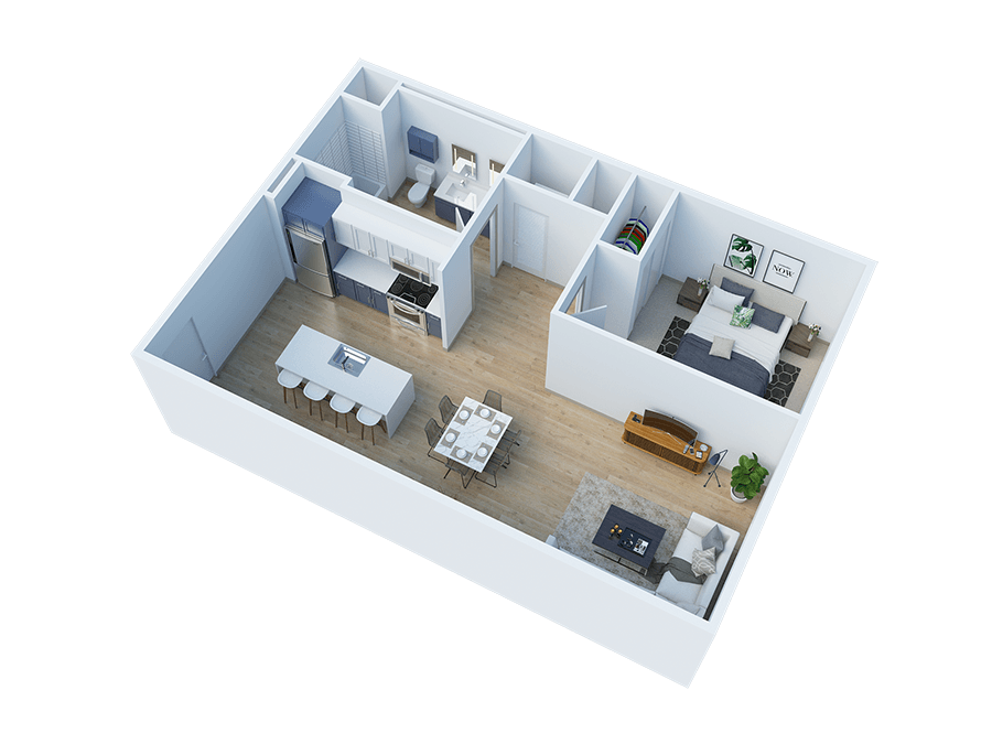Floor Plan - I Bedroom K