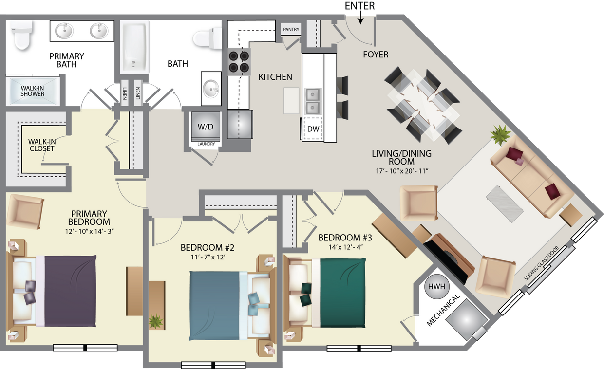 Floor Plan - 3A-2-Bay