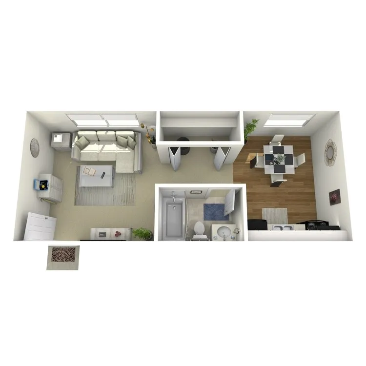 470 square foot studio apartment - S1