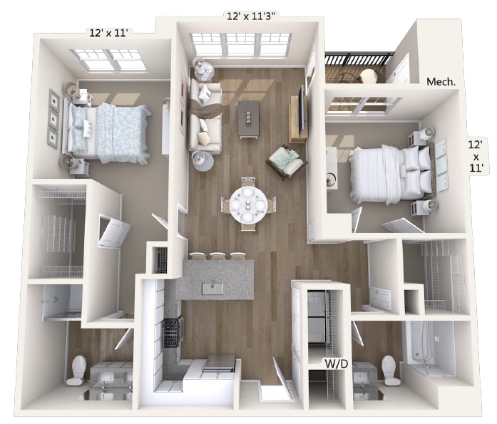 Floor Plan - B6-7210-1096-sqft