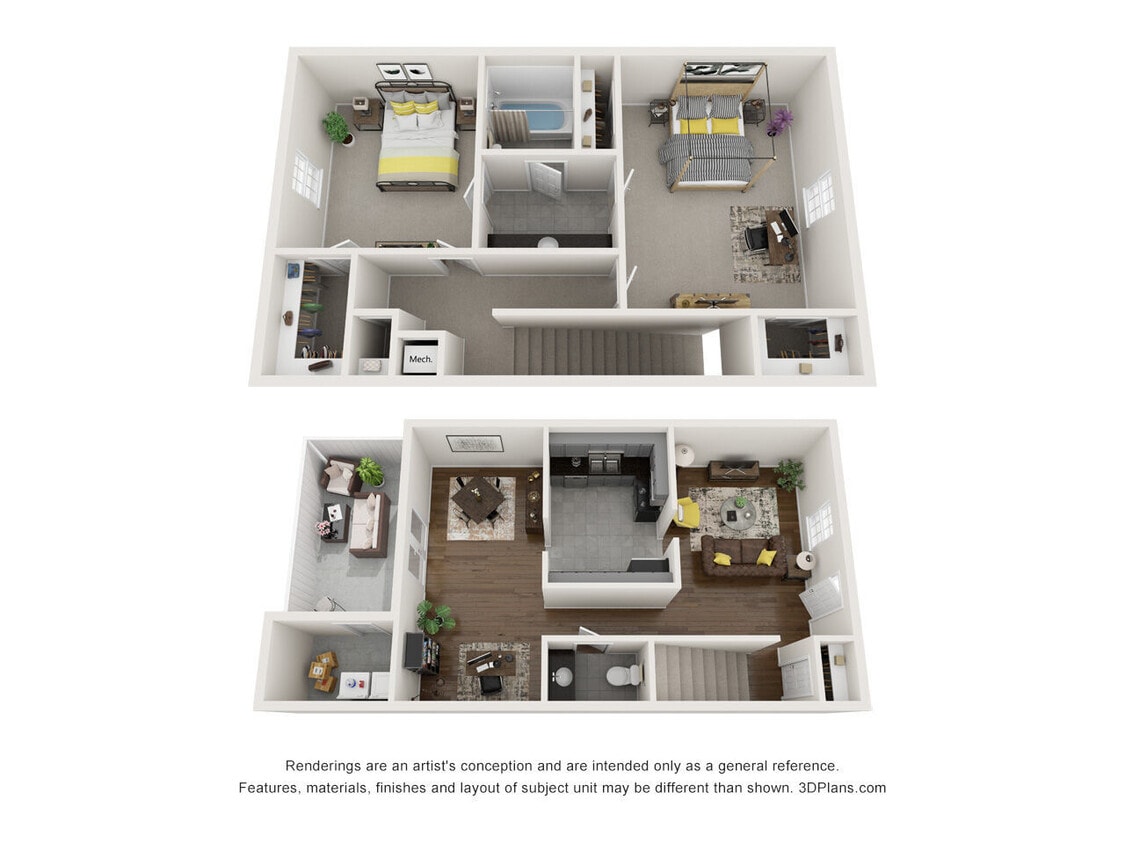 Floor Plan - 2 Bedroom 1.5 Bath
