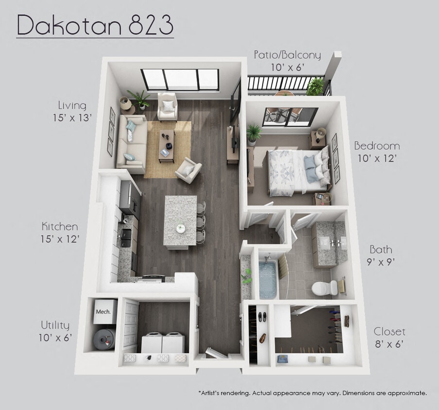 Floor Plan - The Dakotan 823