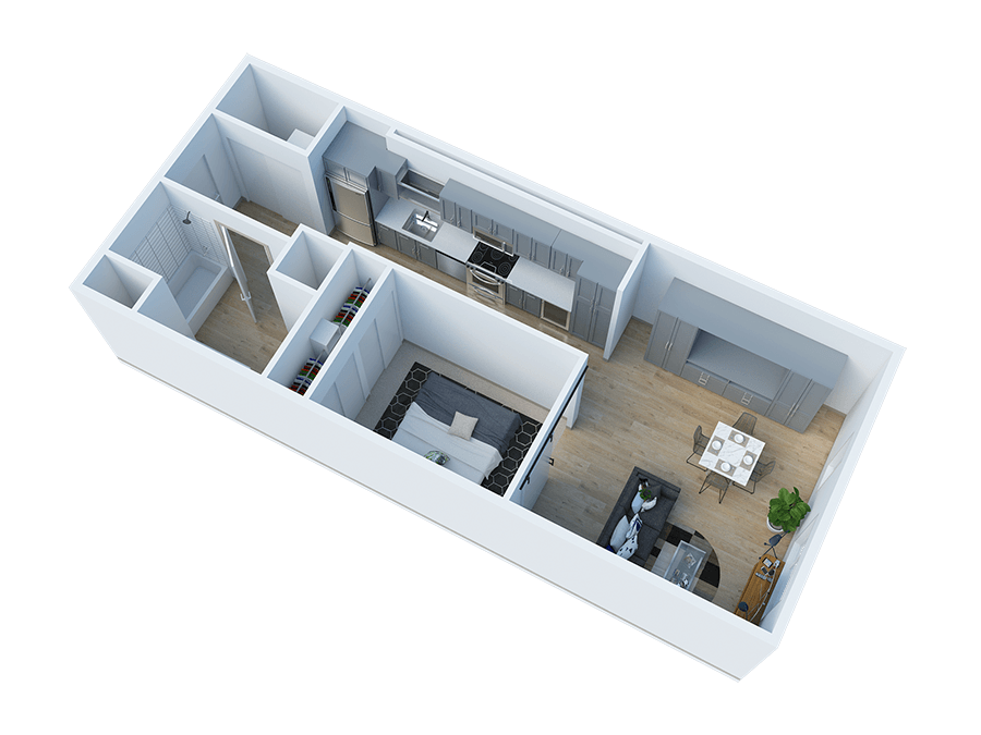 Floor Plan - 1 Bedroom C