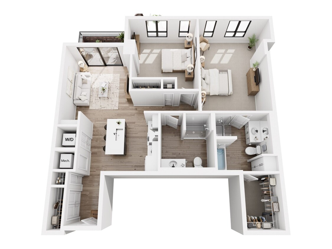 Floor Plan - 2 Bedroom J
