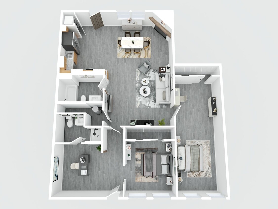 Floor Plan - 2 x 2: Furnished W/ Flex Space 