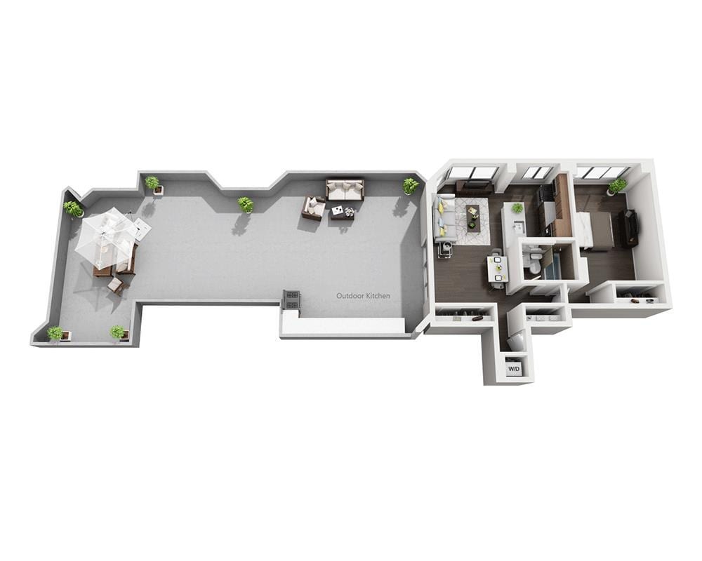 Floor Plan - One Bedroom A1N
