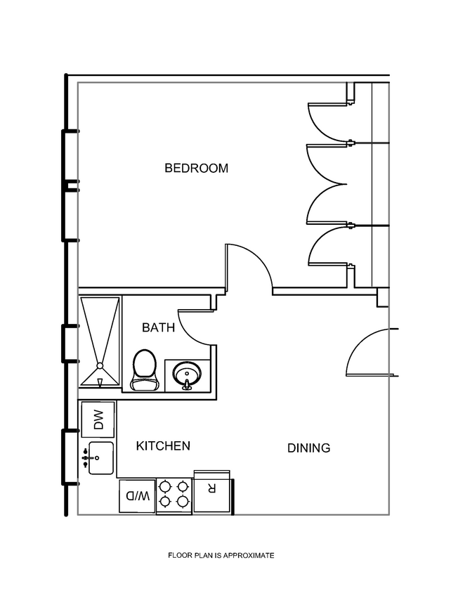 Floor Plan - One Bedroom D